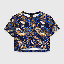Женский топ Золотистая змеиная абстракция