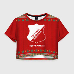 Футболка 3D укороченная женская Hoffenheim new year, цвет: 3D-принт