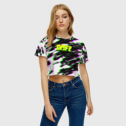 Футболка 3D укороченная женская Dayz кислотные краски, цвет: 3D-принт — фото 2