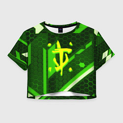 Женский топ Doom geometry green