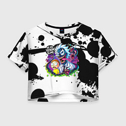 Футболка 3D укороченная женская Venom-Rick and Morty - blots, цвет: 3D-принт