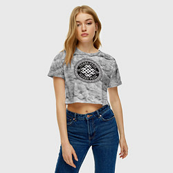 Футболка 3D укороченная женская Белобог - слава роду, цвет: 3D-принт — фото 2