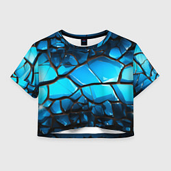 Женский топ Синяя текстура объемных плит