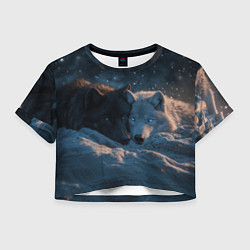 Женский топ Влюбленные волки лежат вместе