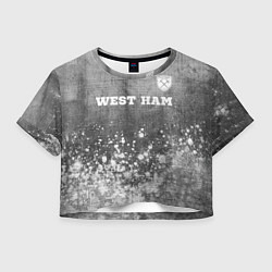 Женский топ West Ham - grey gradient посередине