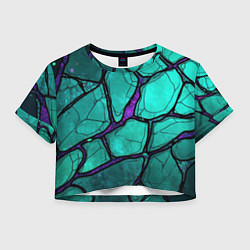 Женский топ Зеленые плиты с фиолетовым разломом