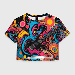 Женский топ Psychedelic abstract guitar