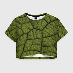 Футболка 3D укороченная женская Микромир, цвет: 3D-принт