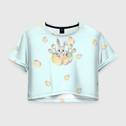 Женский топ Кролик радостный с яйцами