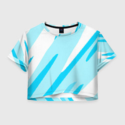 Женский топ Белый с голубым абстракция