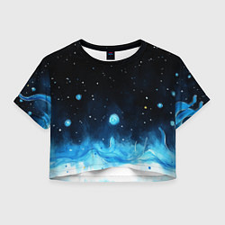 Женский топ Синяя светящееся краска