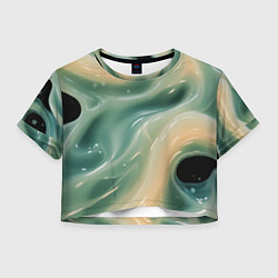 Женский топ Лазурная слизь на черном текстура