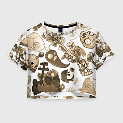 Женский топ Растения против зомби в бежевых тонах