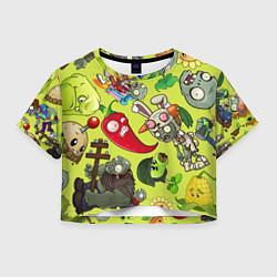 Женский топ Растения против зомби с героями