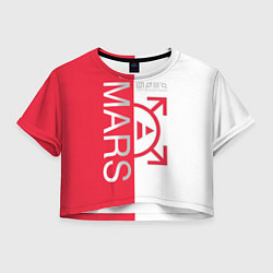 Футболка 3D укороченная женская 30 Seconds to Mars poster, цвет: 3D-принт