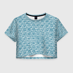 Женский топ Бело-синий текстурный