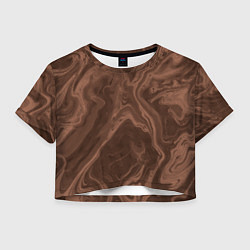 Женский топ Коричневый абстракция в точку