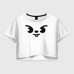 Футболка 3D укороченная женская Leebit skzoo, цвет: 3D-принт