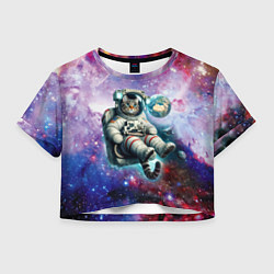 Женский топ Brave cat in space - ai art