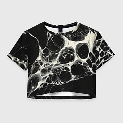 Женский топ Бело-черная потертая текстура