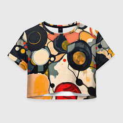 Женский топ Абстракция с кругами и краской