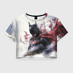 Футболка 3D укороченная женская Бэтмен в тумане, цвет: 3D-принт