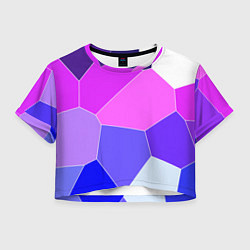 Женский топ Сине-розовый крупные фрагменты