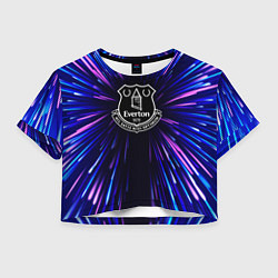 Футболка 3D укороченная женская Everton neon energy, цвет: 3D-принт