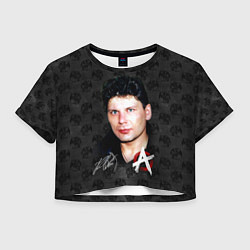 Футболка 3D укороченная женская Юрий Хой из Сектор газа, цвет: 3D-принт