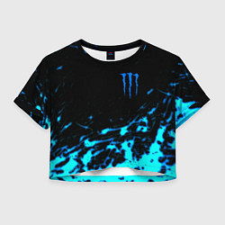 Женский топ Monster energy голубые краски