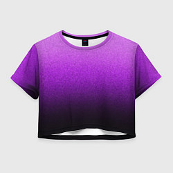 Женский топ Магический градиент крошка чёрно-фиолетовый