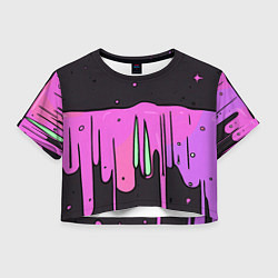 Женский топ Фиолетовая текстура на черном фоне