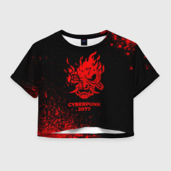 Женский топ Cyberpunk 2077 - red gradient