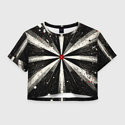 Футболка 3D укороченная женская Черная мишень, цвет: 3D-принт