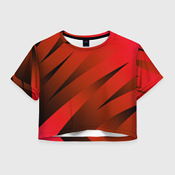 Женский топ Красно-коричневый абстрактные полосы