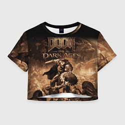 Футболка 3D укороченная женская Doom the dark ages, цвет: 3D-принт
