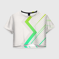 Женский топ Color white line green