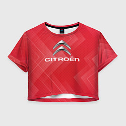 Футболка 3D укороченная женская Сitroen texture, цвет: 3D-принт