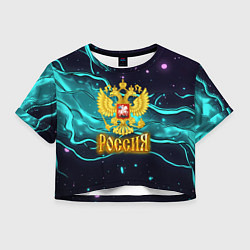 Женский топ Россия - березовая абстракция