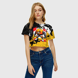Футболка 3D укороченная женская Итальянские мемы Udin Din Din Dun, цвет: 3D-принт — фото 2
