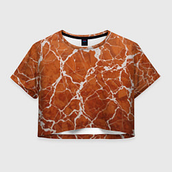 Женский топ Темно-оранжевый мрамор
