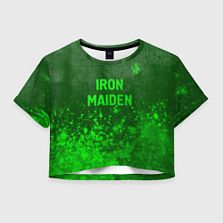 Женский топ Iron Maiden - green gradient посередине