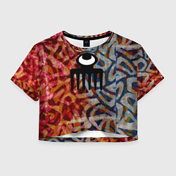 Футболка 3D укороченная женская Acra Batik, цвет: 3D-принт