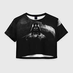 Футболка 3D укороченная женская Звёздные войны звезда смерти вейдера, цвет: 3D-принт