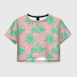 Женский топ Palm turquoise pink