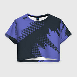 Женский топ Абстрактная текстура в синем