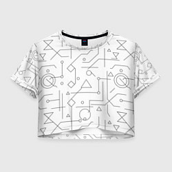 Женский топ Техно-Геометрия на белое