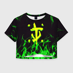 Женский топ Doom кислотное лого