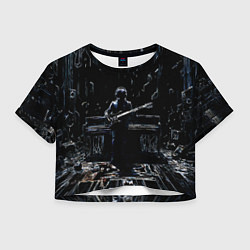 Женский топ Линейный силуэт музыканта