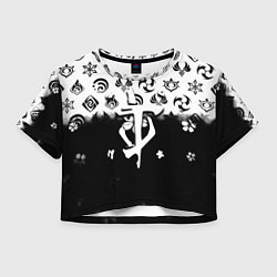 Женский топ Doom черно белые аниме